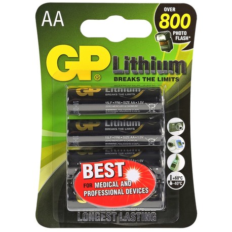 LITHIUM PARISTO AA 1,5V 4 KPL